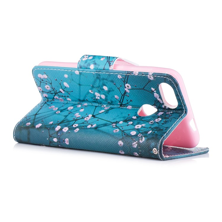 Pattern Printing Wallet Leather Flip Phone Shell for Huawei P9 lite mini / Enjoy 7 / Y6 Pro (2017) - Pink Floret-4