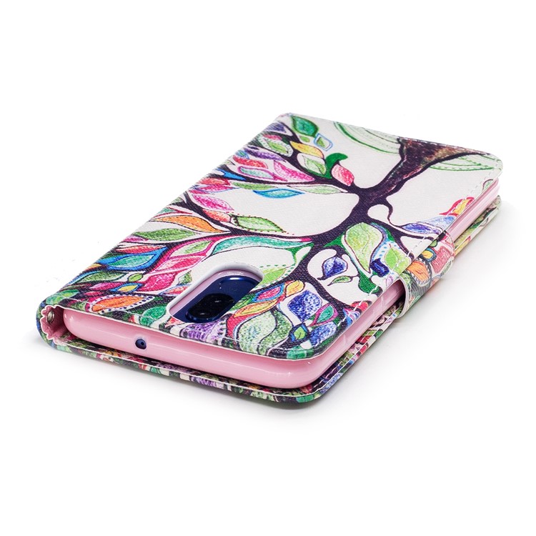 Pattern Printing PU Leather Wallet Cover for Huawei Mate 10 Lite / nova 2i / Maimang 6 / Honor 9i (India) - Colorized Tree-7