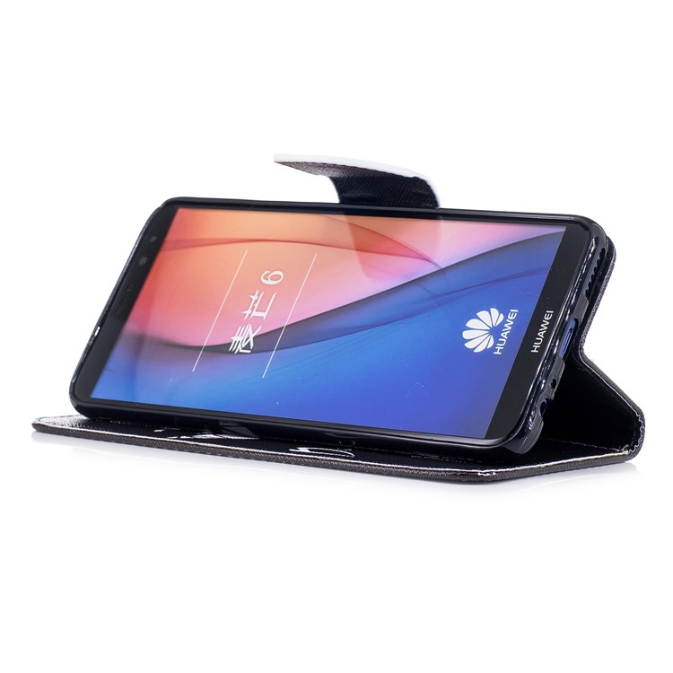Pattern Printing Card Holder Leather Cell Phone Case for Huawei Mate 10 Lite / nova 2i / Maimang 6 / Honor 9i (India) - Do Not Touch My Phone-5
