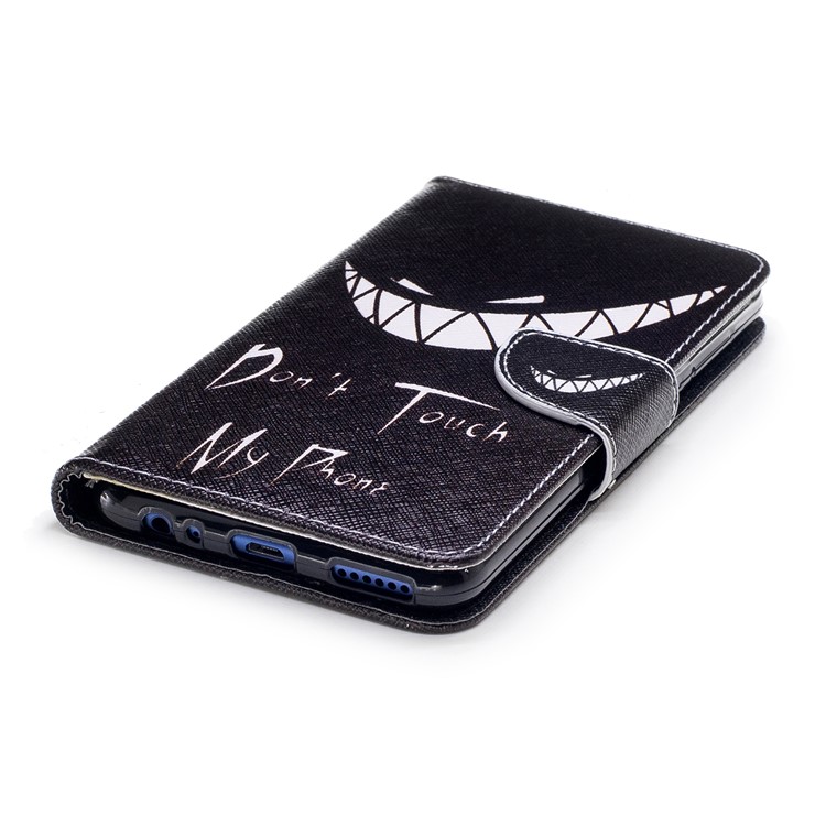 Pattern Printing Card Holder Leather Cell Phone Case for Huawei Mate 10 Lite / nova 2i / Maimang 6 / Honor 9i (India) - Do Not Touch My Phone-6