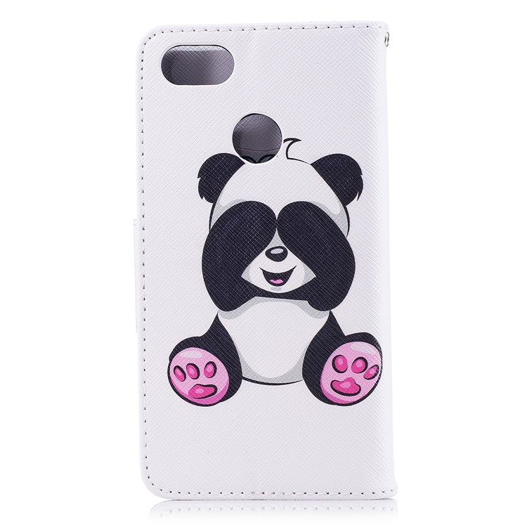 Pattern Printing Wallet Leather Flip Mobile Phone Casing with Stand for Huawei P9 lite mini / Enjoy 7 / Y6 Pro (2017) - Happy Panda-3