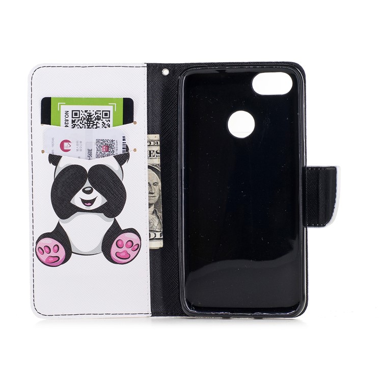 Pattern Printing Wallet Leather Flip Mobile Phone Casing with Stand for Huawei P9 lite mini / Enjoy 7 / Y6 Pro (2017) - Happy Panda-8