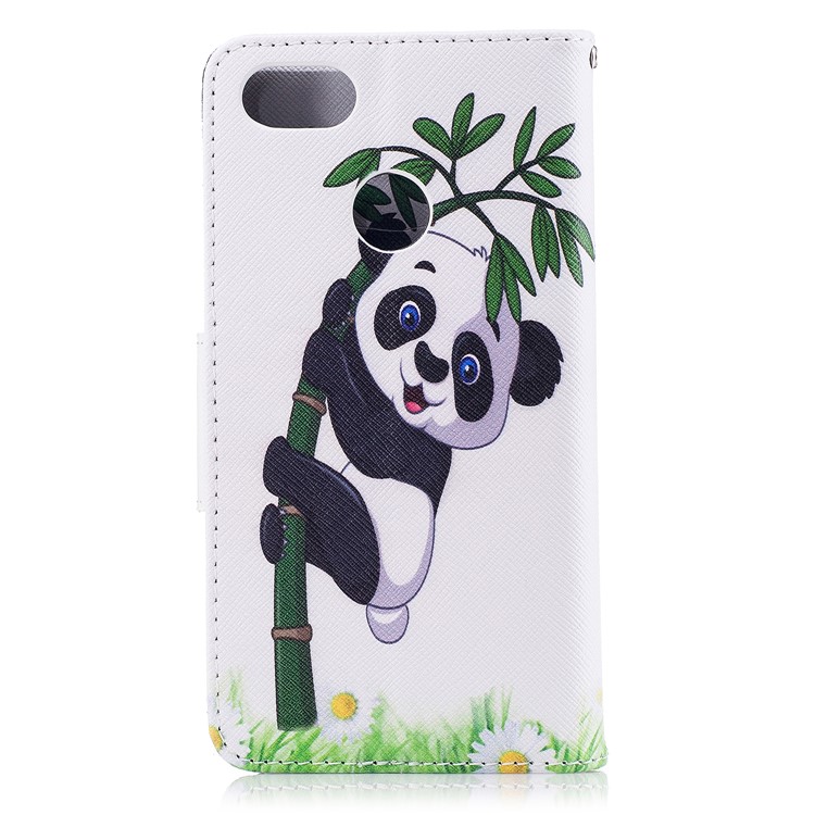 Pattern Printing Wallet Stand Leather Folio Cell Phone Cover with Magnet for Huawei P9 lite mini / Enjoy 7 / Y6 Pro (2017) - Panda and Bamboo-3