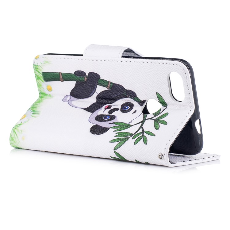 Pattern Printing Wallet Stand Leather Folio Cell Phone Cover with Magnet for Huawei P9 lite mini / Enjoy 7 / Y6 Pro (2017) - Panda and Bamboo-4