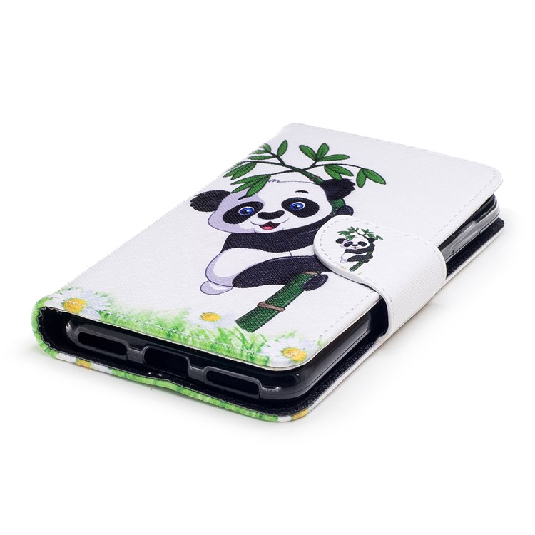 Pattern Printing Wallet Stand Leather Folio Cell Phone Cover with Magnet for Huawei P9 lite mini / Enjoy 7 / Y6 Pro (2017) - Panda and Bamboo-6