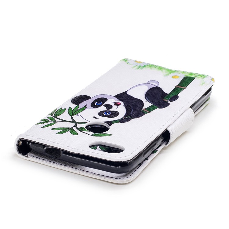 Pattern Printing Wallet Stand Leather Folio Cell Phone Cover with Magnet for Huawei P9 lite mini / Enjoy 7 / Y6 Pro (2017) - Panda and Bamboo-7