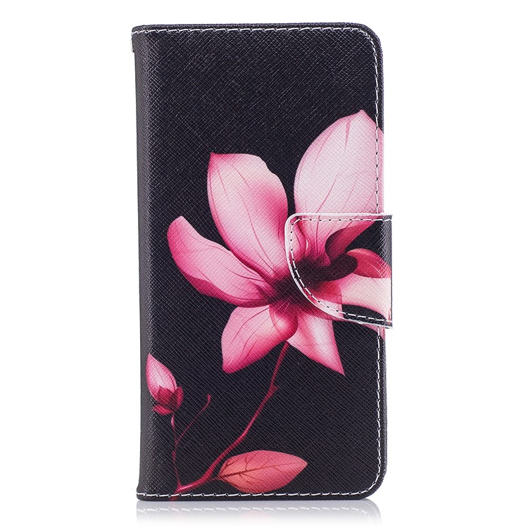 Pattern Printing Stand Leather Wallet Phone Cover for Huawei P9 lite mini / Enjoy 7 / Y6 Pro (2017) - Flower-2