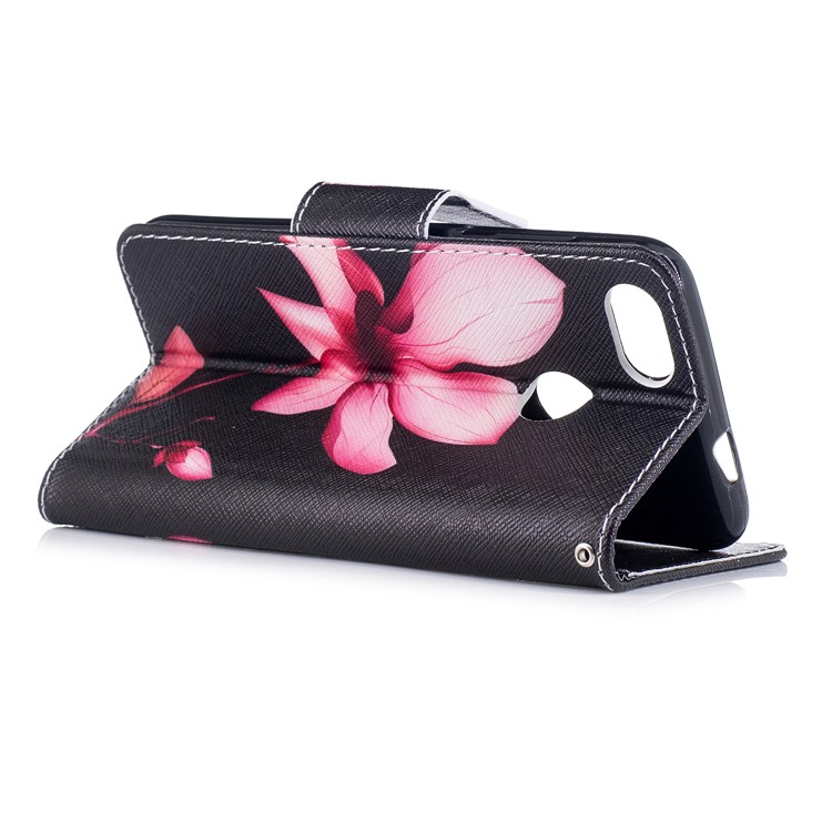 Pattern Printing Stand Leather Wallet Phone Cover for Huawei P9 lite mini / Enjoy 7 / Y6 Pro (2017) - Flower-4