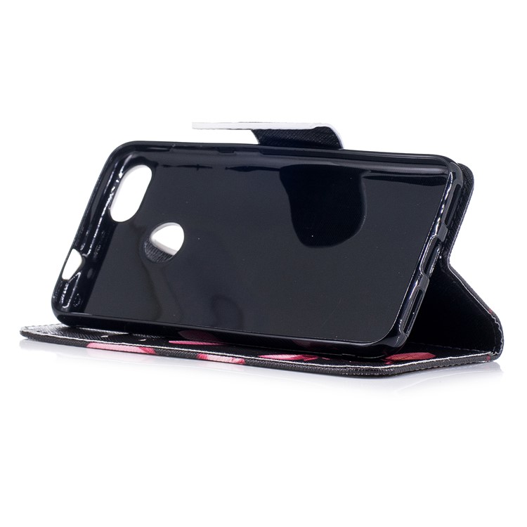 Pattern Printing Stand Leather Wallet Phone Cover for Huawei P9 lite mini / Enjoy 7 / Y6 Pro (2017) - Flower-5