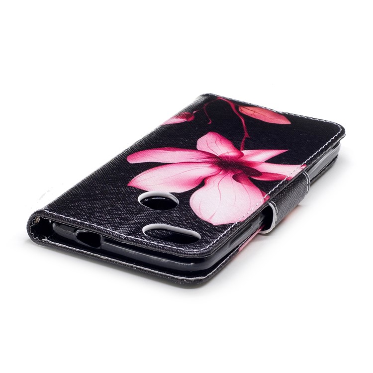 Pattern Printing Stand Leather Wallet Phone Cover for Huawei P9 lite mini / Enjoy 7 / Y6 Pro (2017) - Flower-7