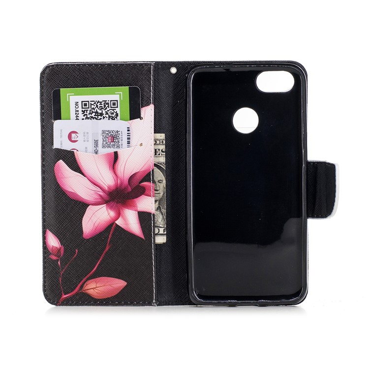 Pattern Printing Stand Leather Wallet Phone Cover for Huawei P9 lite mini / Enjoy 7 / Y6 Pro (2017) - Flower-8
