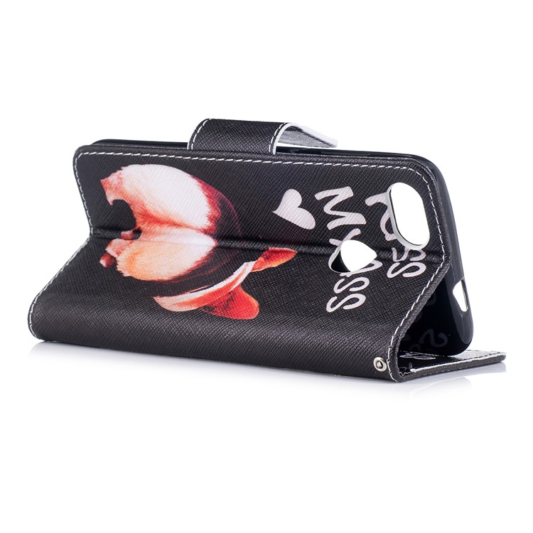 Pattern Printing Magnetic Leather Wallet Shell with Stand for Huawei P9 lite mini / Enjoy 7 / Y6 Pro (2017) - Kiss My Ass-4