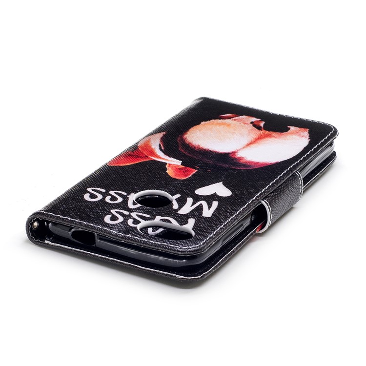 Pattern Printing Magnetic Leather Wallet Shell with Stand for Huawei P9 lite mini / Enjoy 7 / Y6 Pro (2017) - Kiss My Ass-7