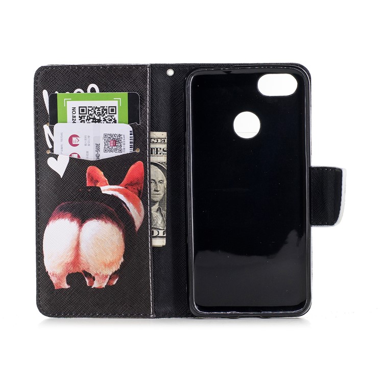 Pattern Printing Magnetic Leather Wallet Shell with Stand for Huawei P9 lite mini / Enjoy 7 / Y6 Pro (2017) - Kiss My Ass-8