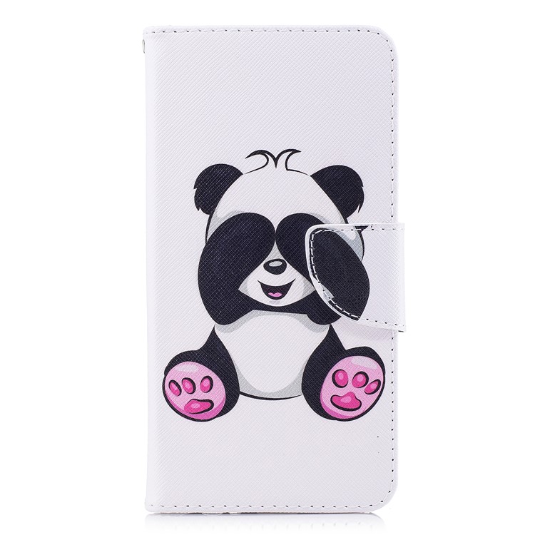 Pattern Printing PU Leather Protection Cover Shell for Huawei Mate 10 Lite / nova 2i / Maimang 6 / Honor 9i (India) - Adorable Panda-2