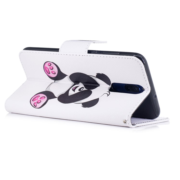 Pattern Printing PU Leather Protection Cover Shell for Huawei Mate 10 Lite / nova 2i / Maimang 6 / Honor 9i (India) - Adorable Panda-4