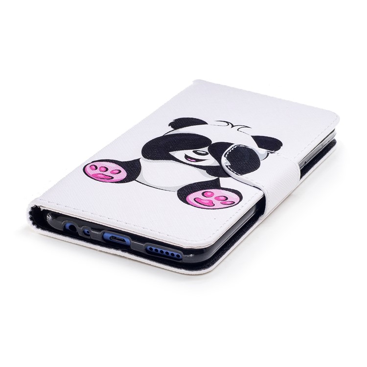 Pattern Printing PU Leather Protection Cover Shell for Huawei Mate 10 Lite / nova 2i / Maimang 6 / Honor 9i (India) - Adorable Panda-7