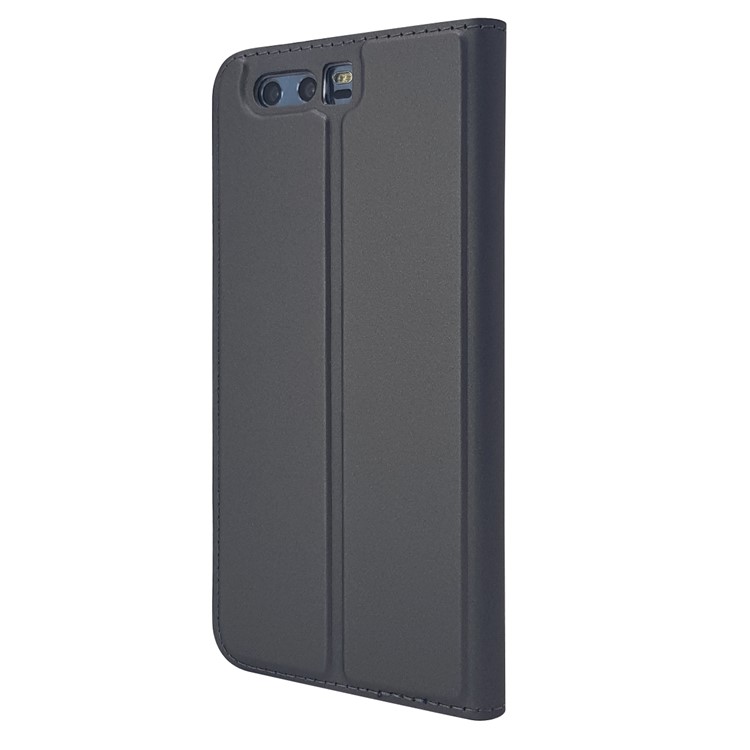 Magnetic Card Holder Leather Stand Case Phone Accessory for Huawei Honor 9 - Black-11