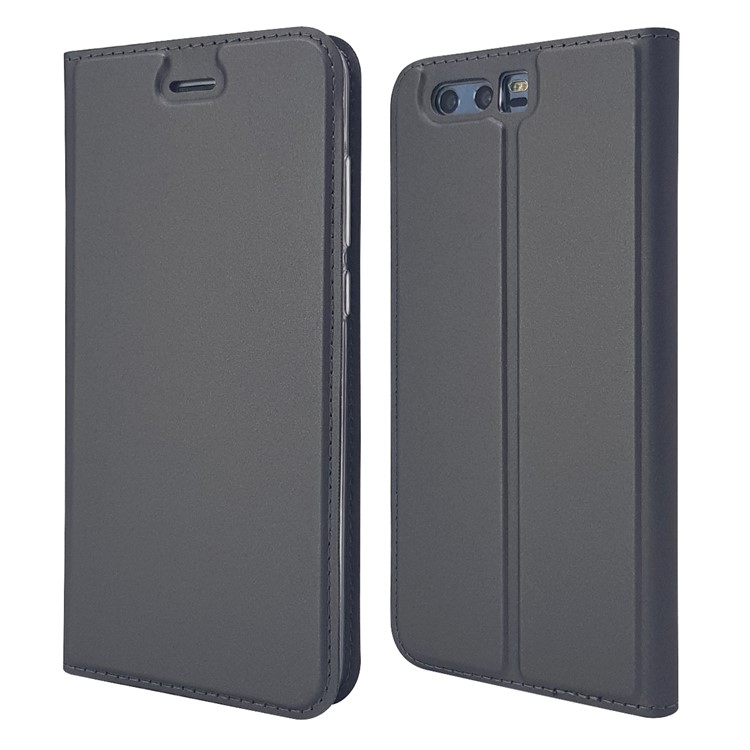 Magnetic Card Holder Leather Stand Case Phone Accessory for Huawei Honor 9 - Black-3