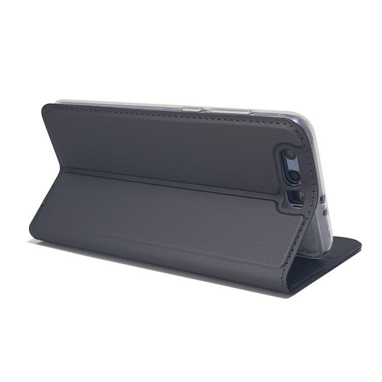 Magnetic Card Holder Leather Stand Case Phone Accessory for Huawei Honor 9 - Black-8