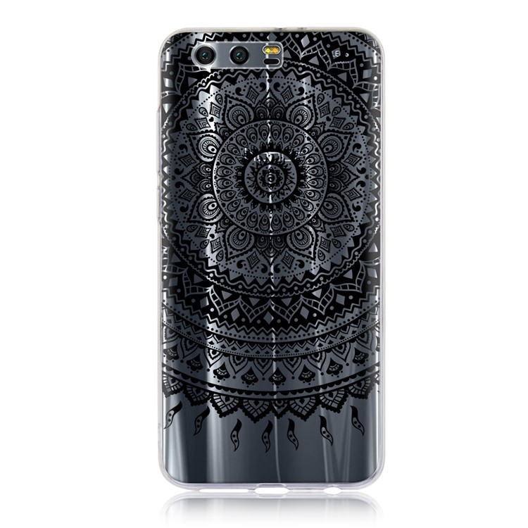 Mandala Pattern PC Back + TPU Frame Hybrid Phone Case for Huawei Honor 9 - Black-2