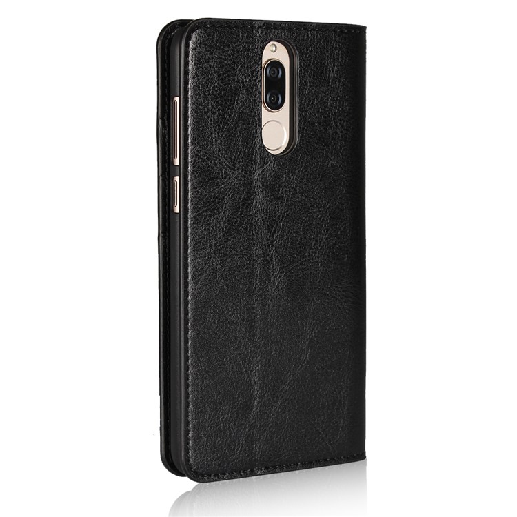 Per Huawei Mate 10 Lite / Nova 2i / MAIMANG 6 Crazy Horse Genuine Pelle Portafoglio Cassa Mobile Con Supporto - Nero-3