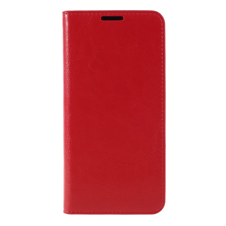 For Huawei Mate 10 Lite/nova 2i/Maimang 6 Crazy Horse Genuine Leather Wallet Shell with Stand - Red-1