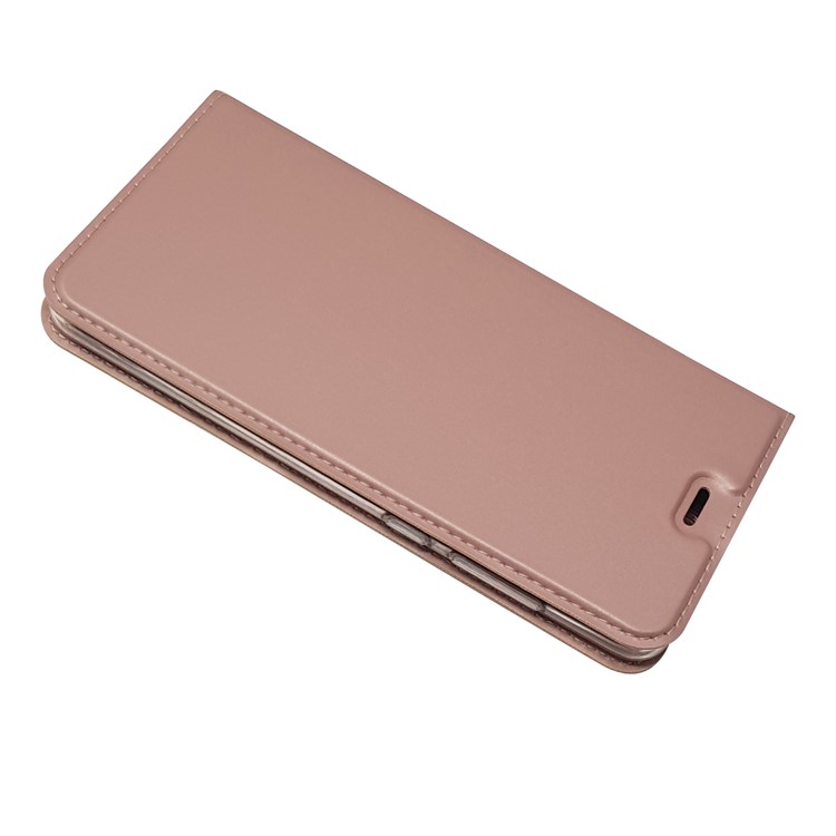 Magnetic Attraction Flip Stand PU Leather Phone Cover for Huawei Mate 9 Pro - Rose Gold-4