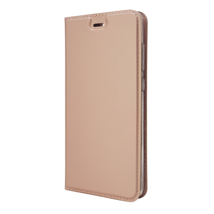Magnetic Attraction Flip Stand PU Leather Phone Cover for Huawei Mate 9 Pro - Rose Gold-8