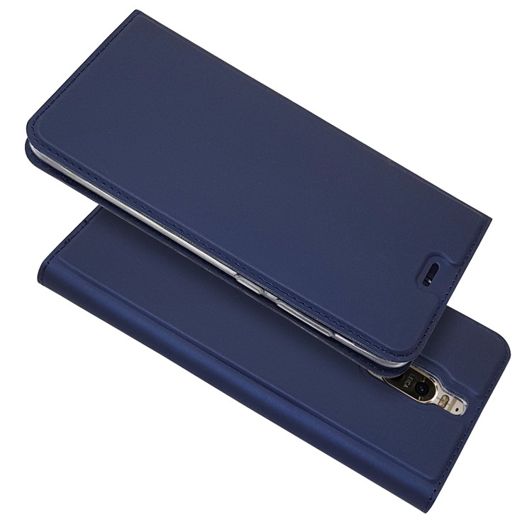 Magnetic Attraction PU Leather Protective Mobile Cover for Huawei Mate 9 Pro - Dark Blue-2
