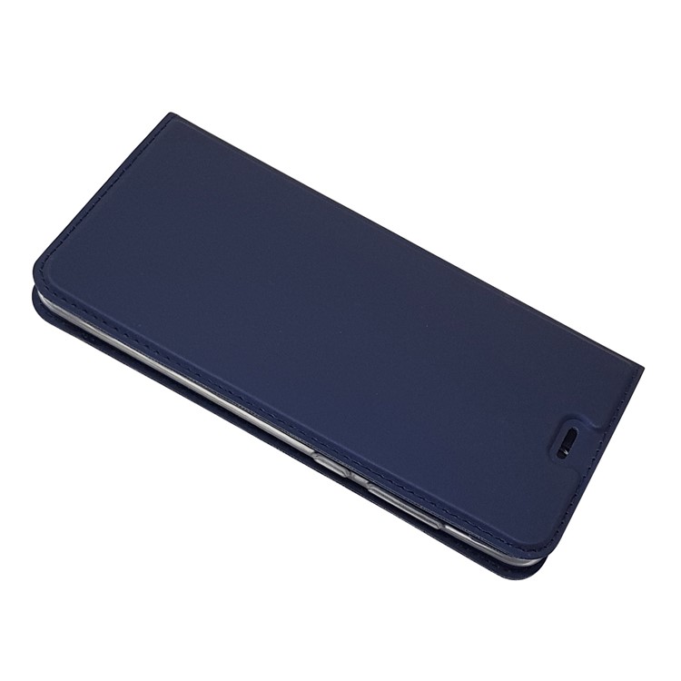 Magnetic Attraction PU Leather Protective Mobile Cover for Huawei Mate 9 Pro - Dark Blue-4