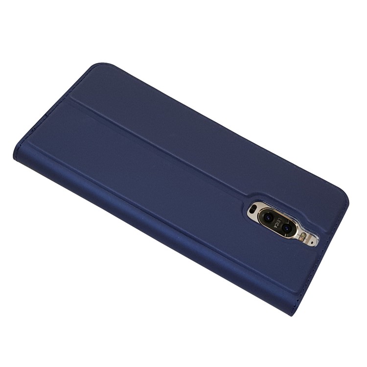 Magnetic Attraction PU Leather Protective Mobile Cover for Huawei Mate 9 Pro - Dark Blue-5