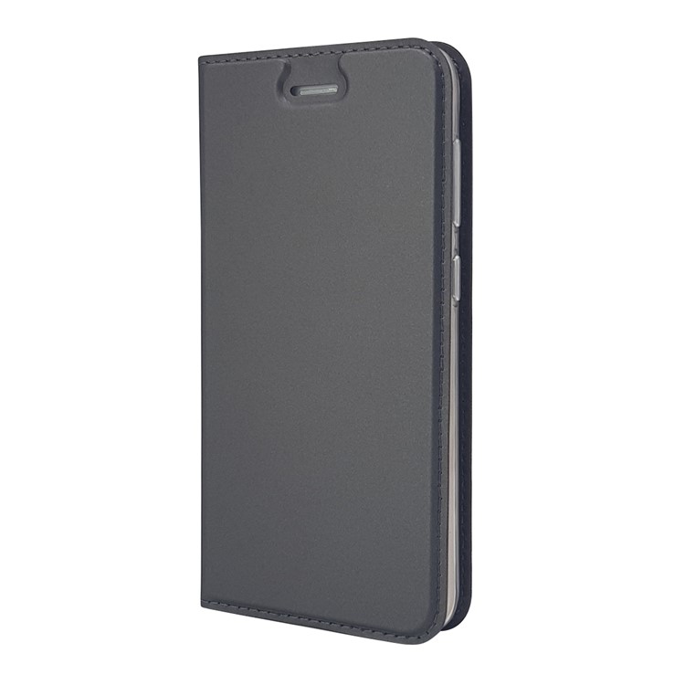 Magnetic Attraction PU Leather Card Holder Stand Case for Huawei Y6 Pro (2017) / Enjoy 7 / P9 lite mini - Black-10
