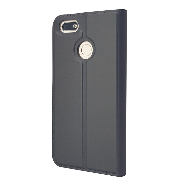 Magnetic Attraction PU Leather Card Holder Stand Case for Huawei Y6 Pro (2017) / Enjoy 7 / P9 lite mini - Black-11