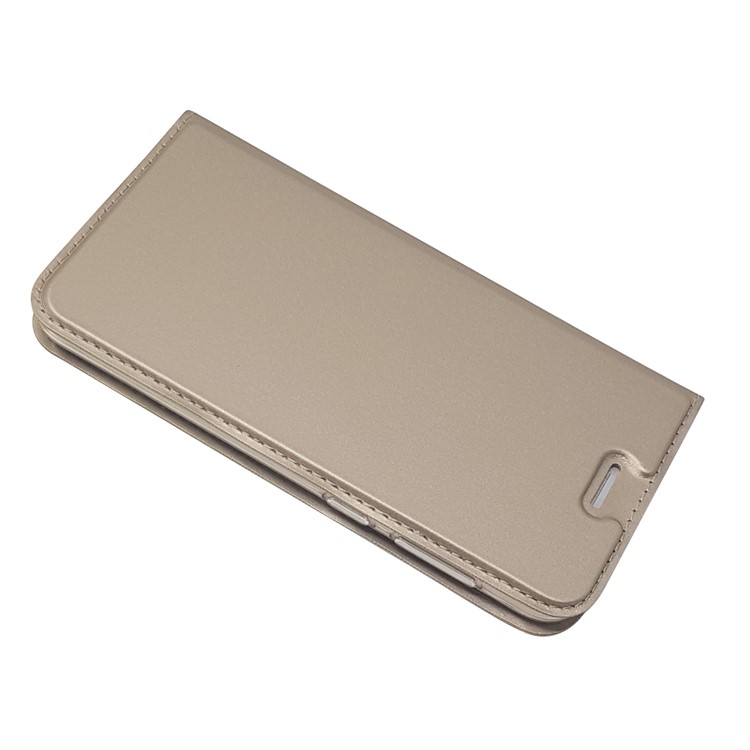 Magnetic Attraction PU Leather Stand Shell with Card Holder for Huawei Y6 Pro (2017) / Enjoy 7 / P9 lite mini - Gold-5