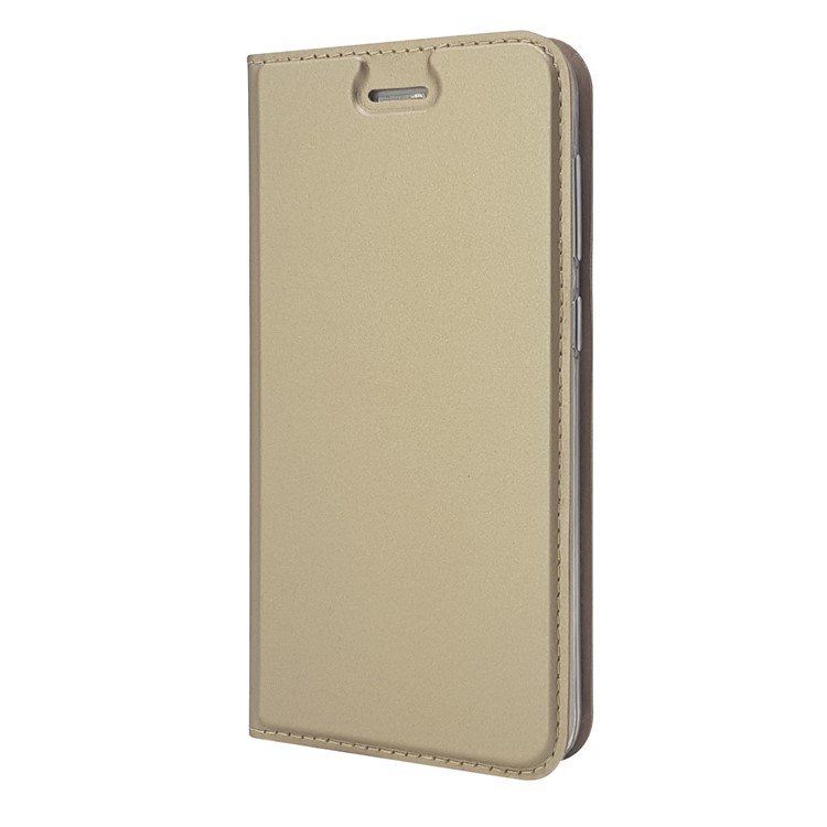 Magnetic Attraction PU Leather Stand Shell with Card Holder for Huawei Y6 Pro (2017) / Enjoy 7 / P9 lite mini - Gold-9