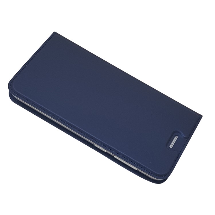 Magnetic Attraction Card Slot PU Leather Mobile Case Cover for Huawei Y6 Pro (2017) / Enjoy 7 / P9 lite mini - Dark Blue-4