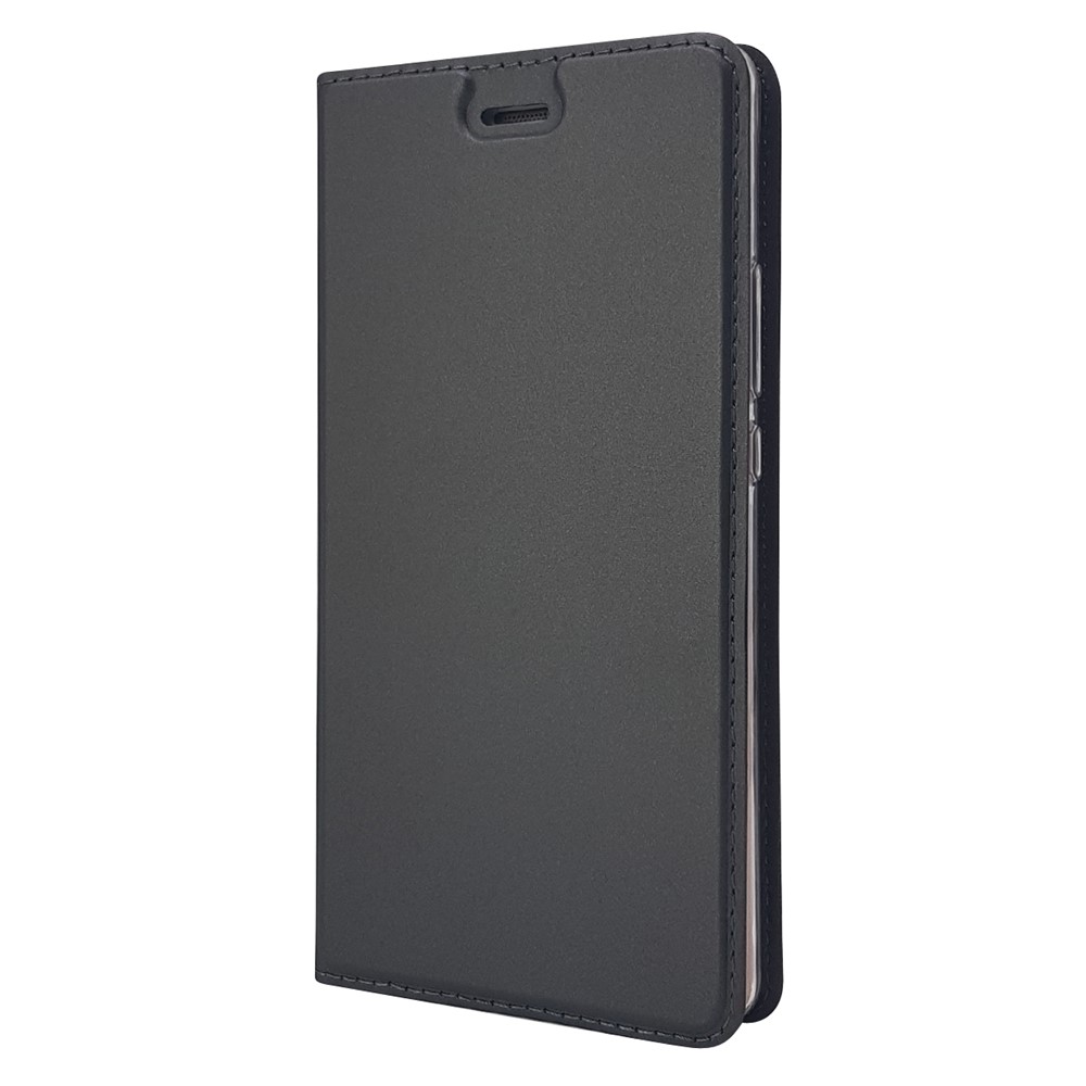 Magnetic Attraction Card Holder Leather Phone Case with Stand for Huawei P9 Lite / G9 Lite - Black-10