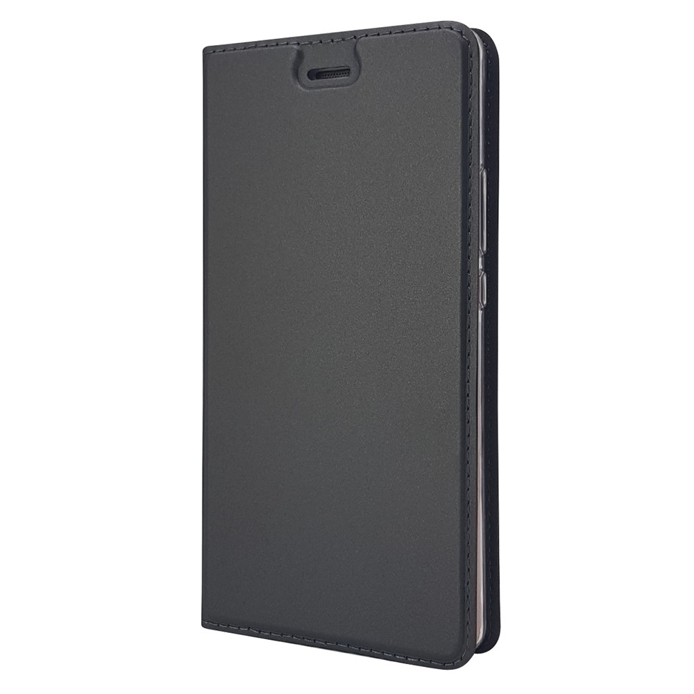 Case de Teléfonos de Cuero Soporte Para Tarjeta de Atracción Magnética Con Soporte Para Huawei P9 Lite / G9 Lite - Negro