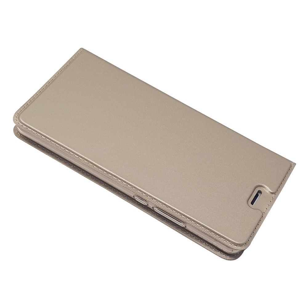 Magnetic Attraction Flip Stand Leather Phone Cover with Card Slot for Huawei P9 Lite / G9 Lite - Gold-5