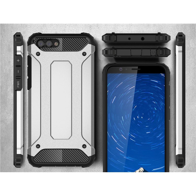 Armor Guard Plastic + TPU Combo Case for Huawei Honor V10 / Honor View 10 - Silver-3