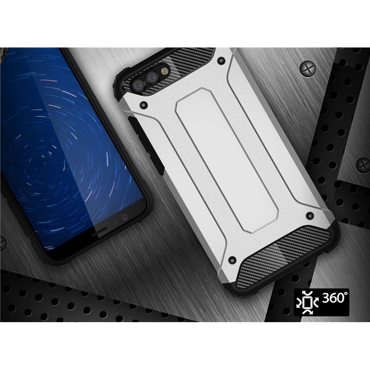 Armor Guard Plastic + TPU Combo Case for Huawei Honor V10 / Honor View 10 - Silver-7