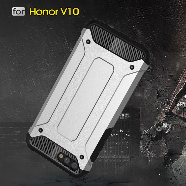 Armor Guard Plastic + TPU Combo Case for Huawei Honor V10 / Honor View 10 - Silver-8