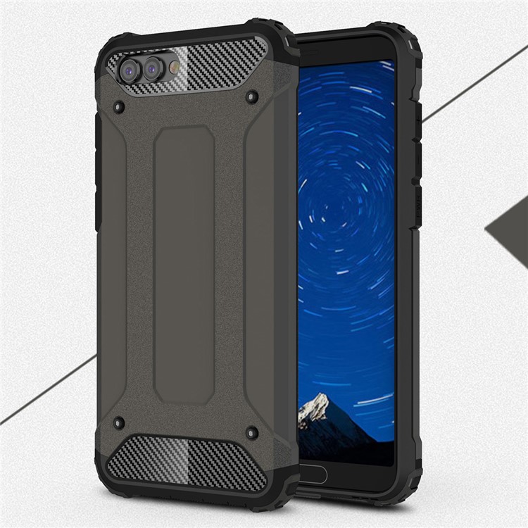 Armor Guard Plastic + TPU Combo Cover Case for Huawei Honor V10 / Honor View 10 - Coffee-1