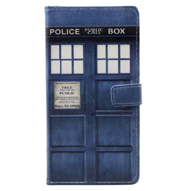 Pattern Printing PU Leather Wallet Case for Huawei Mate 10 Lite / nova 2i / Maimang 6 / Honor 9i (India) - Police Public Call Box-3