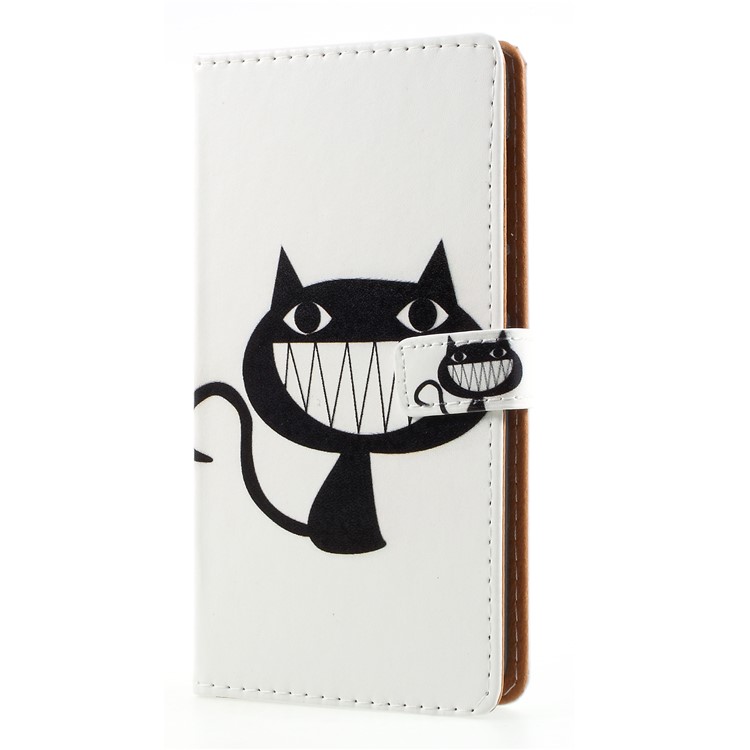 Pattern Printing Stand Wallet Leather Mobile Cover for Huawei Mate 10 Lite / nova 2i / Maimang 6 / Honor 9i (India) - Grinning Cat-3
