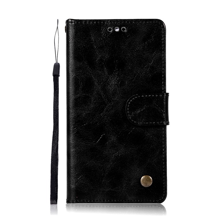 Vintage PU Leather Wallet Stand Cover for Huawei Y6 (2017)/Y5 (2017) - Black-2