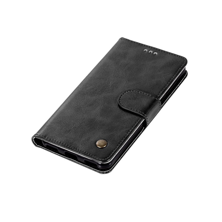 Vintage PU Leather Wallet Stand Cover for Huawei Y6 (2017)/Y5 (2017) - Black-7