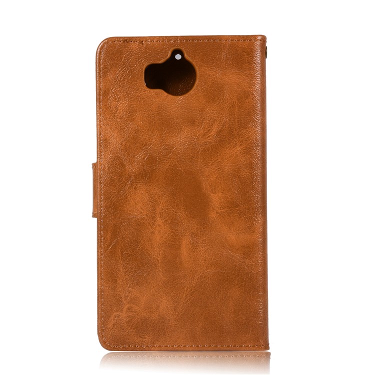 Vintage PU Leather Wallet Phone Casing for Huawei Y6 (2017)/Y5 (2017) - Brown-3