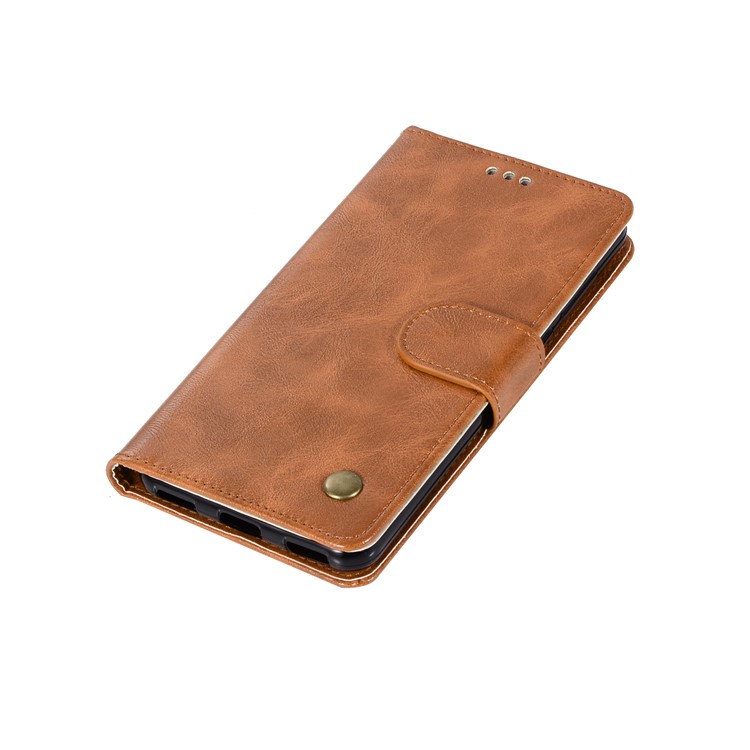 Vintage PU Leather Wallet Phone Casing for Huawei Y6 (2017)/Y5 (2017) - Brown-7